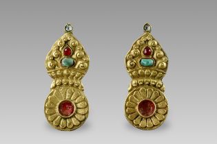 A Pair of Gilt Copper alloy Pendant Fittings, 17/18th century,