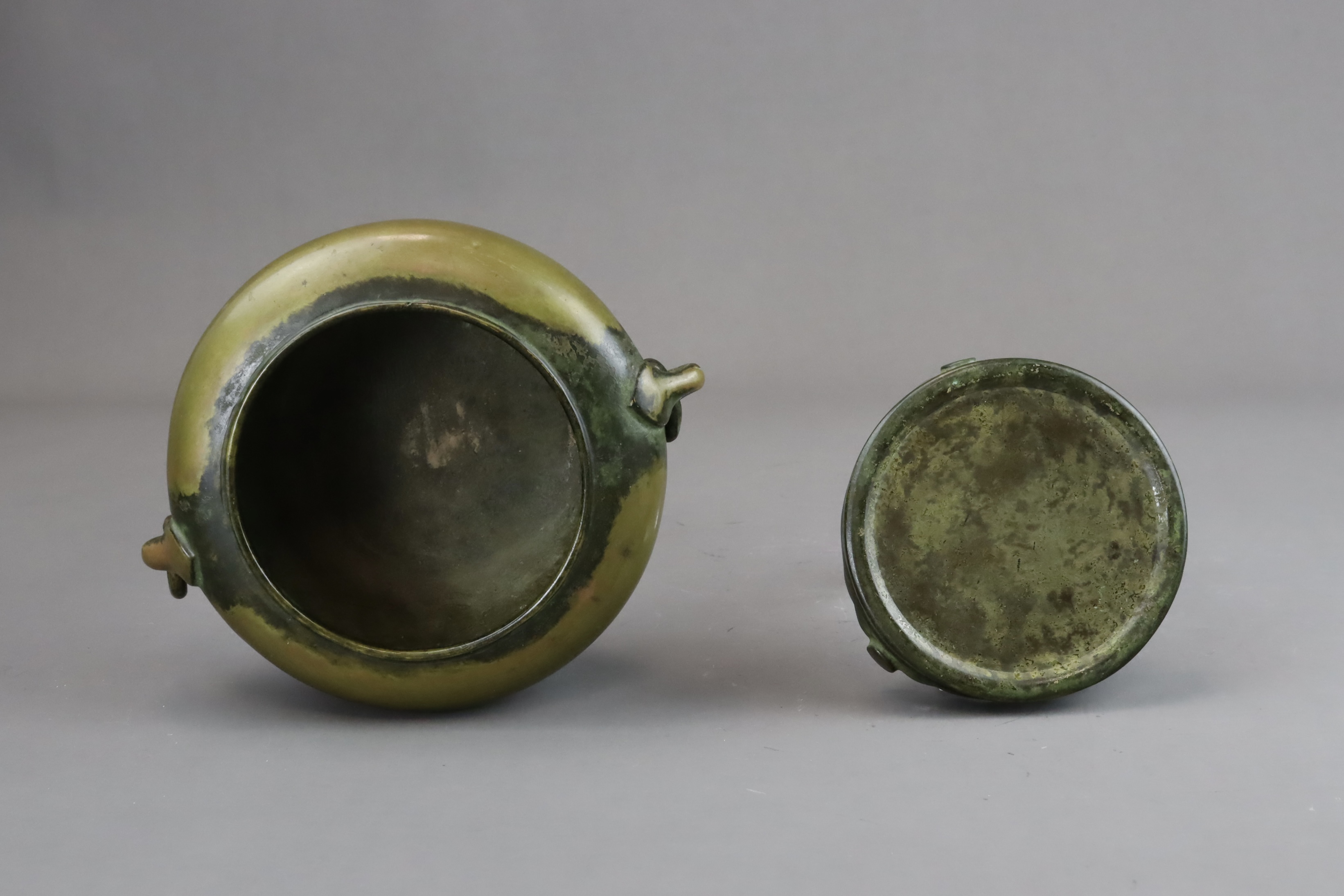 A Bronze Censer and Stand,mid Qing dynasty, - Image 8 of 10