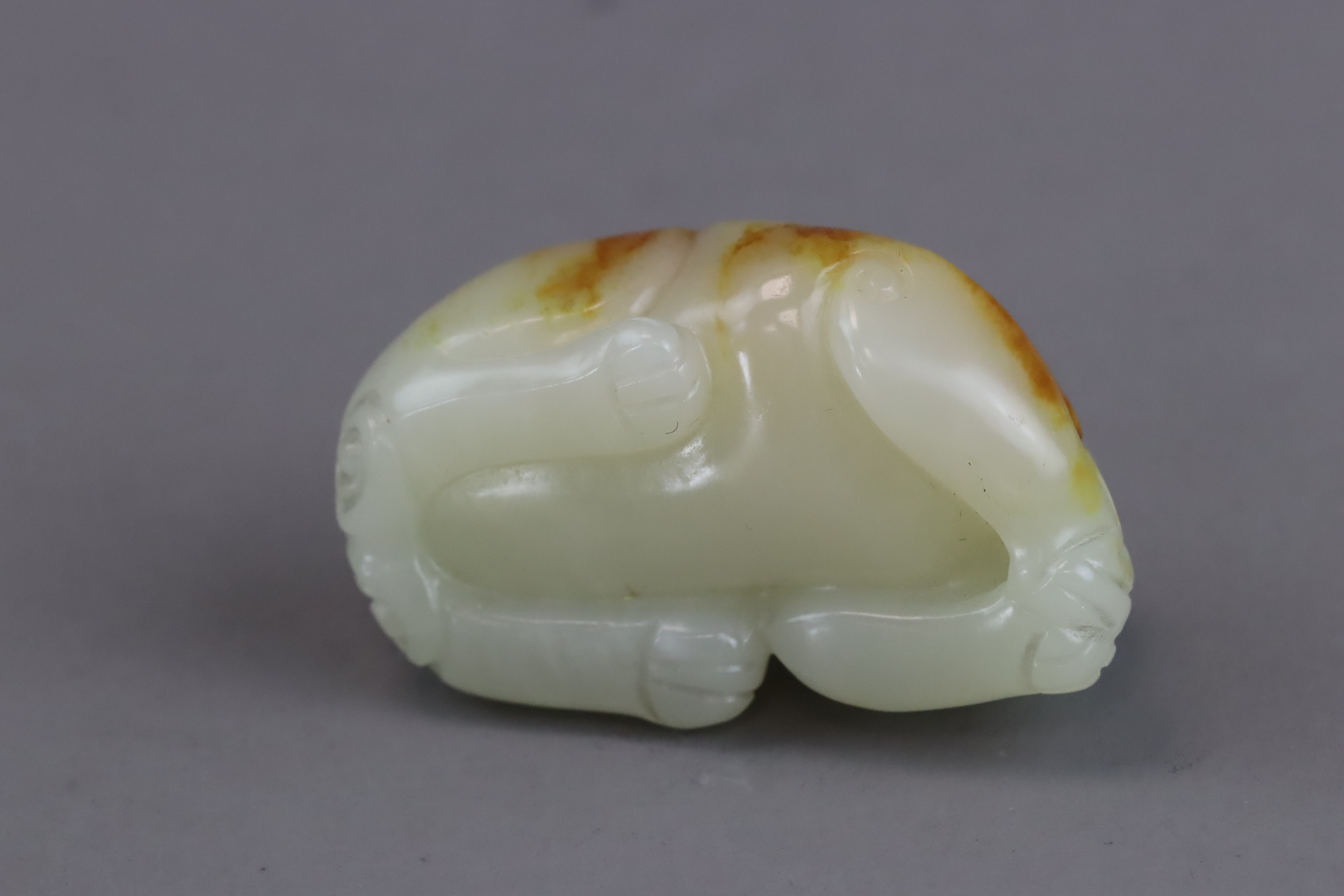 A Celadon Jade Seated Qilin, early Qing dynasty, - Image 2 of 10