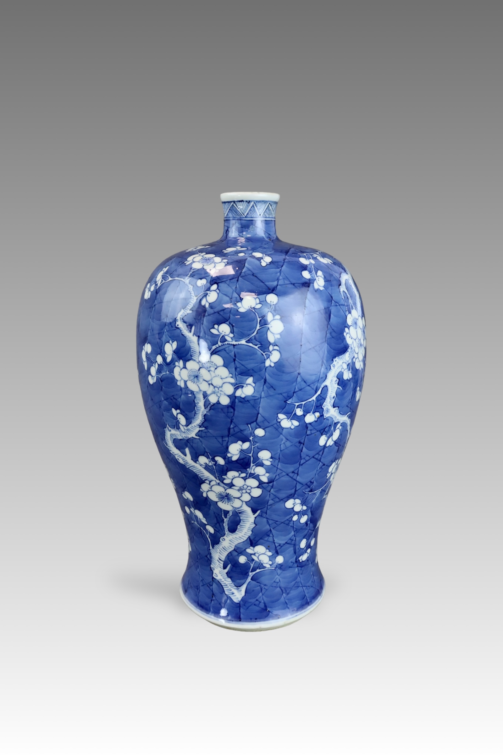 A Blue and White Vase with Prunus, 19th century
