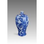 A Blue and White Vase with Prunus, 19th century