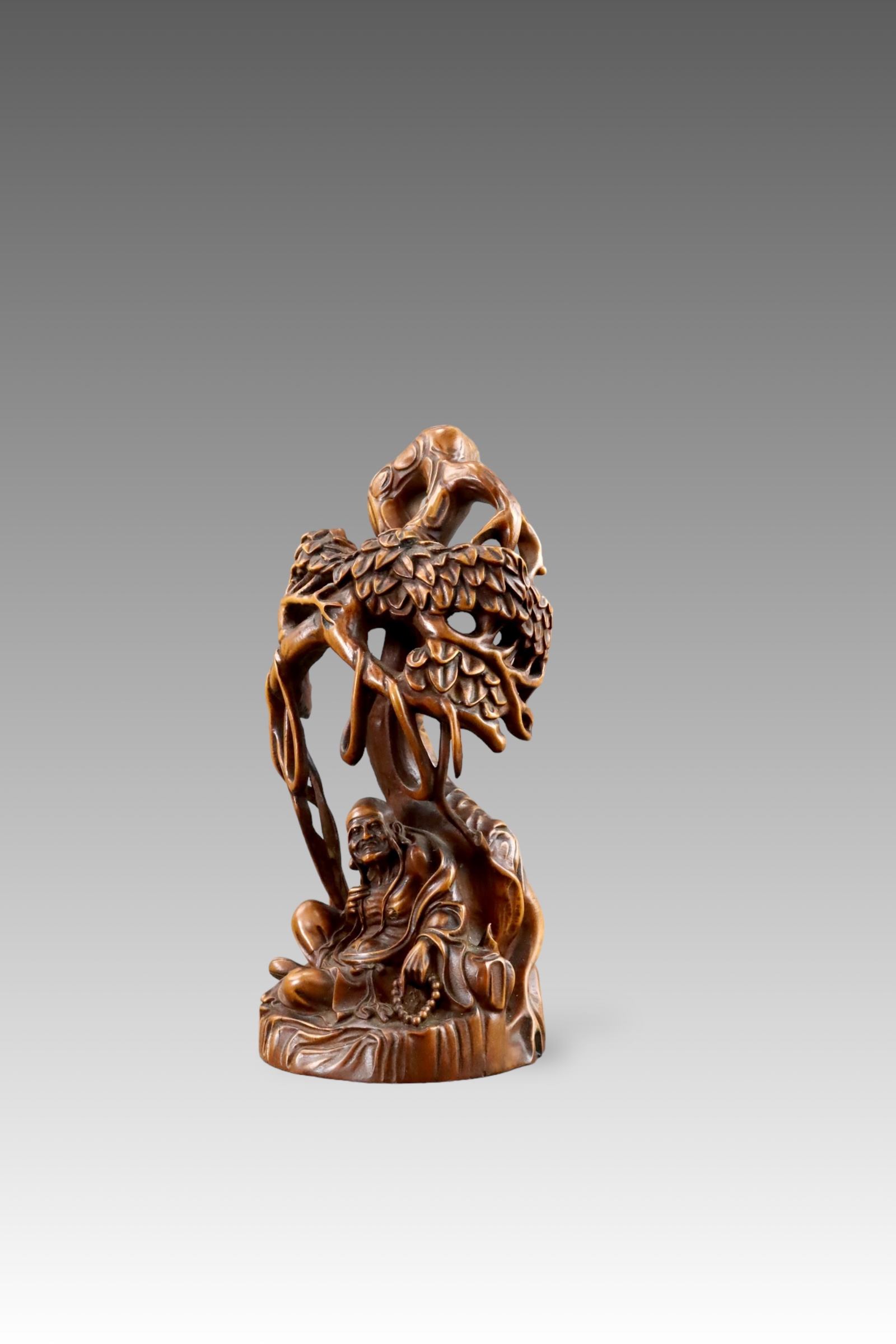 A Boxwood Lohan Group, Qing dynasty