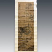 A Hanging Scroll on silk
