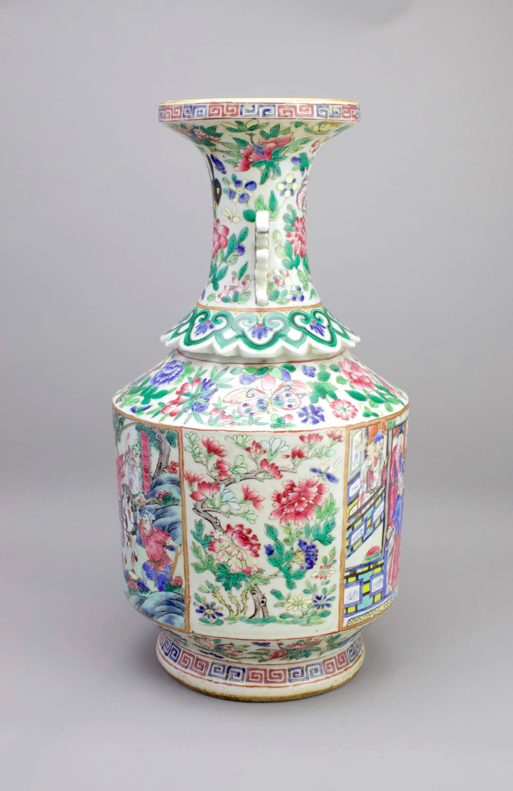 A 'famille rose'Bottle Vase with Figures, 19th century, - Image 6 of 7