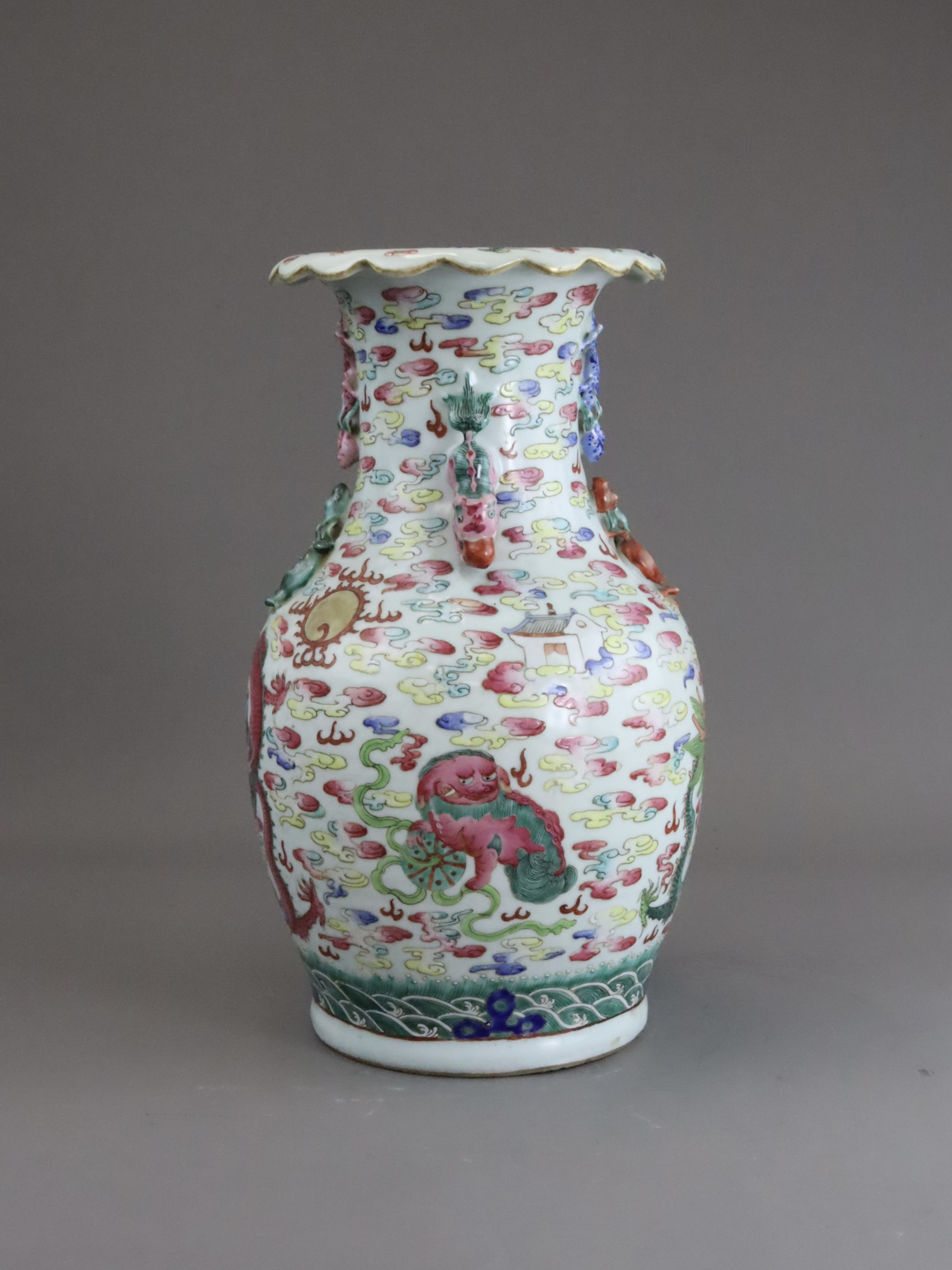 A 'famille rose' Dragon Vase, 19th century, - Image 5 of 10