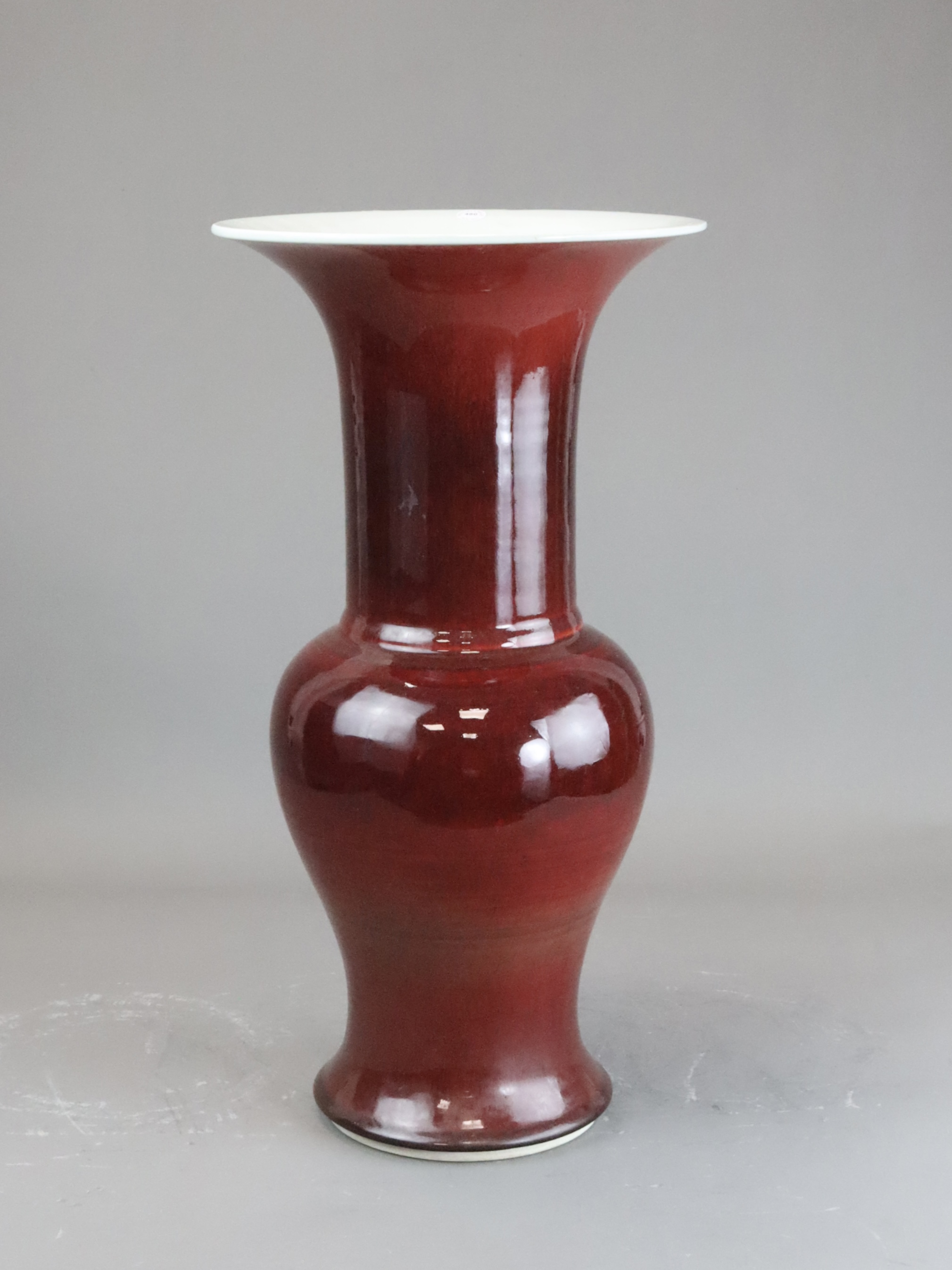 A Copper Red glazed Phoenix Tail Vase, Qing dynasty, - Image 2 of 8