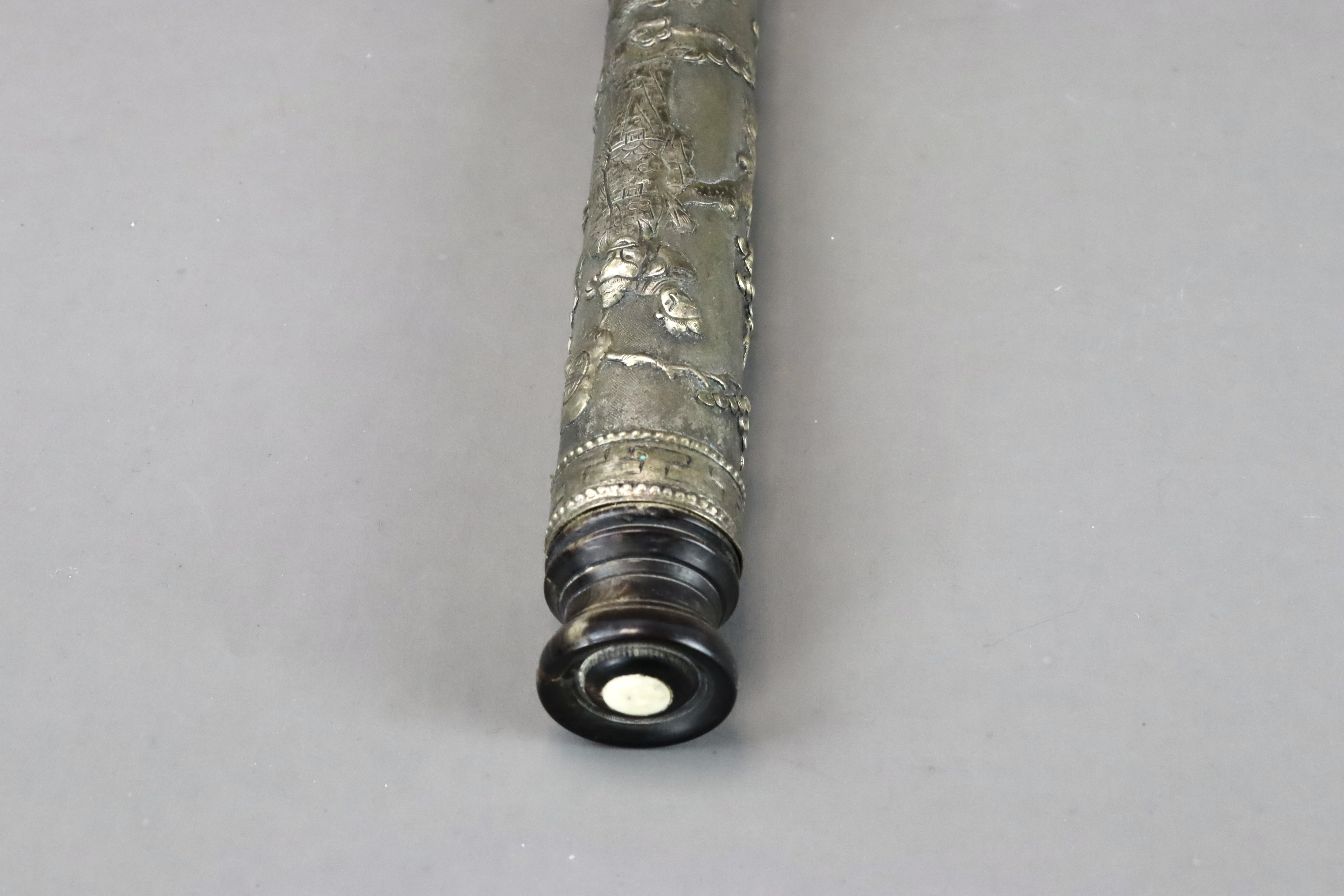 An Unusual Silver Opium Pipe, late Qing dynasty, - Image 11 of 11