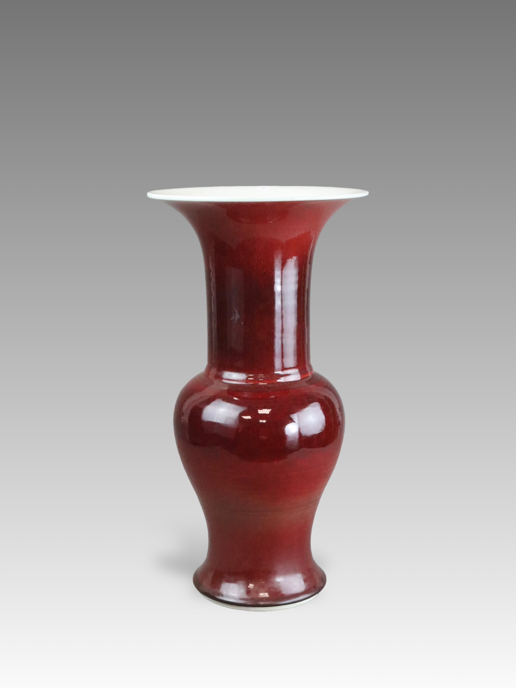 A Copper Red glazed Phoenix Tail Vase, Qing dynasty,