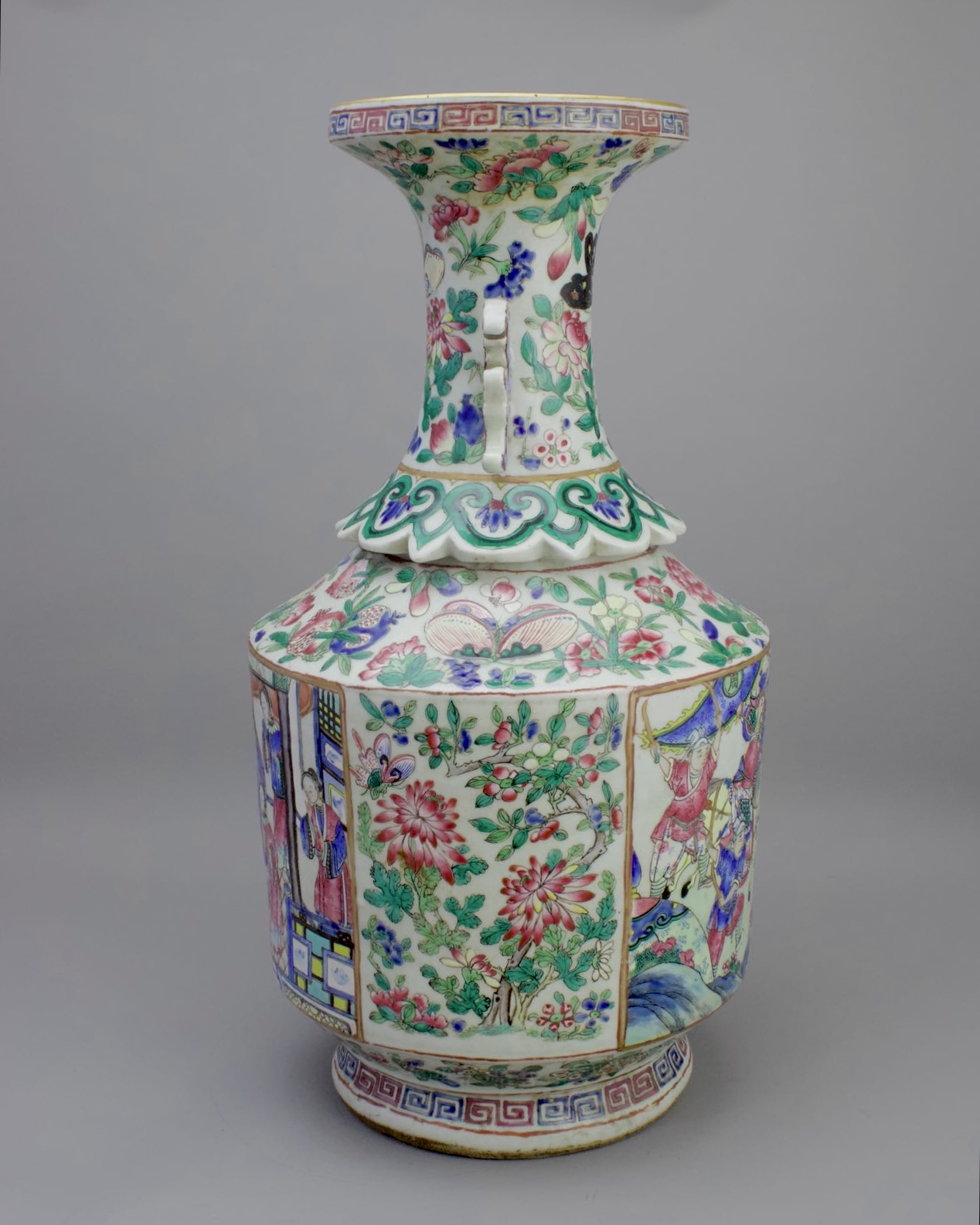 A 'famille rose'Bottle Vase with Figures, 19th century, - Image 2 of 7