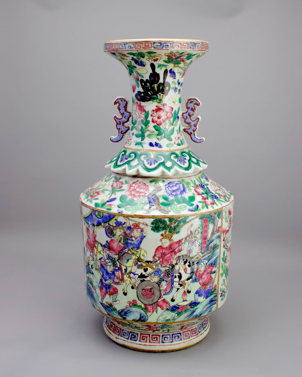 A 'famille rose'Bottle Vase with Figures, 19th century, - Image 3 of 7