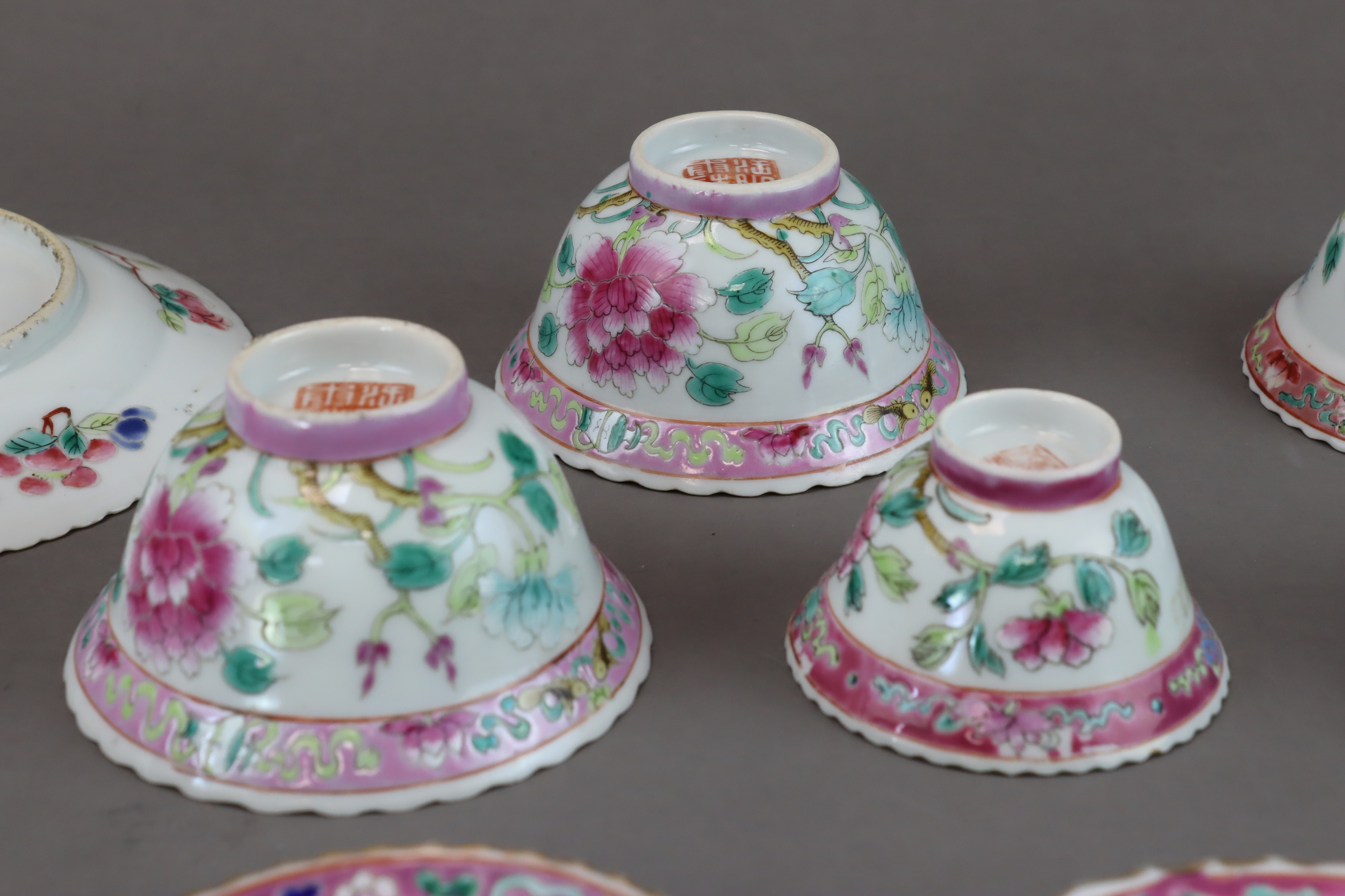 A Good Nonya Ware Part Tea Service, 19th century, - Image 5 of 7