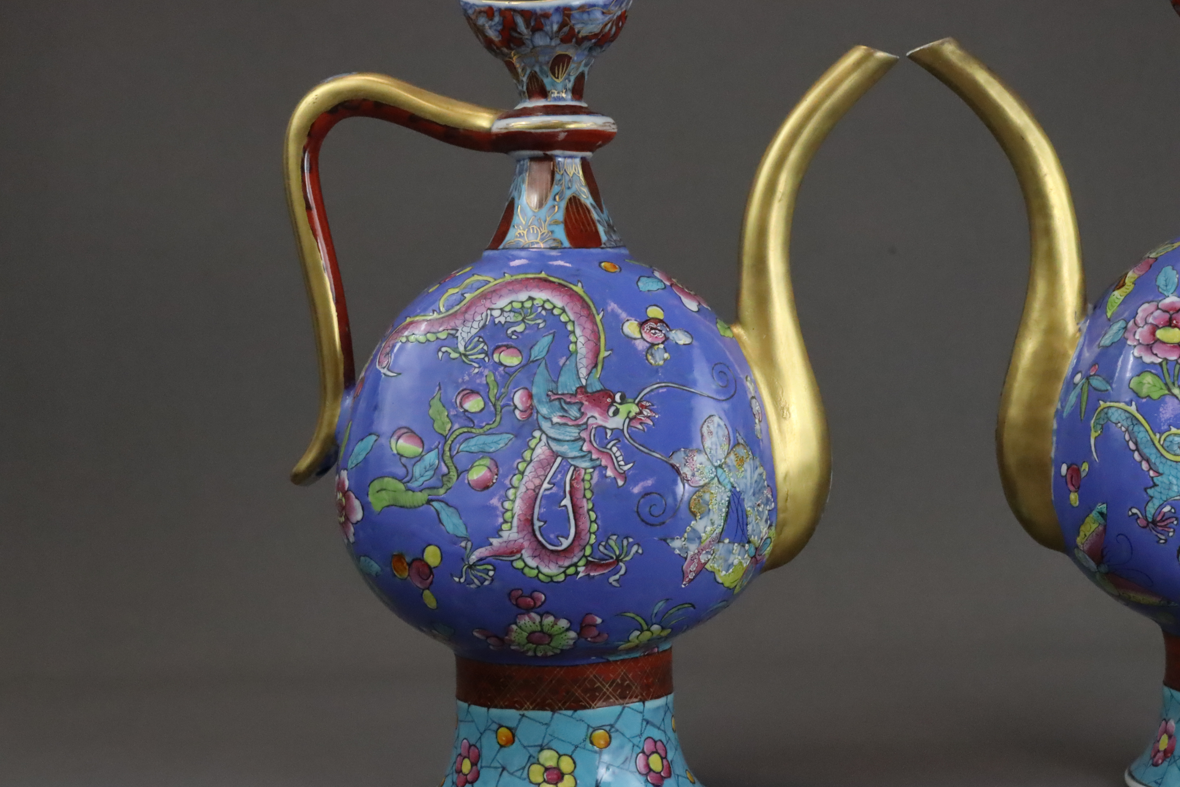 A Rare Pair of  European decorated Ewers , Kangxi - Image 4 of 11