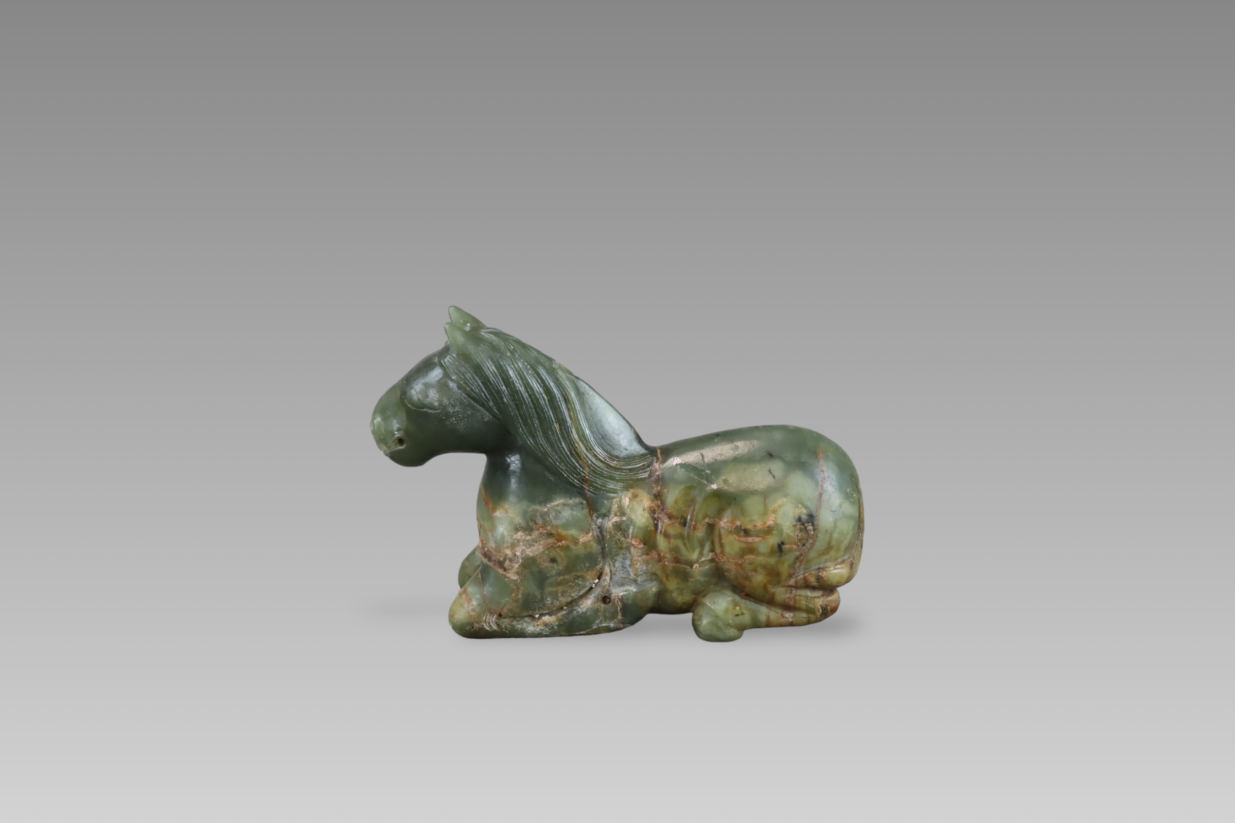 A Seated Jade Horse, Qing dynasty,