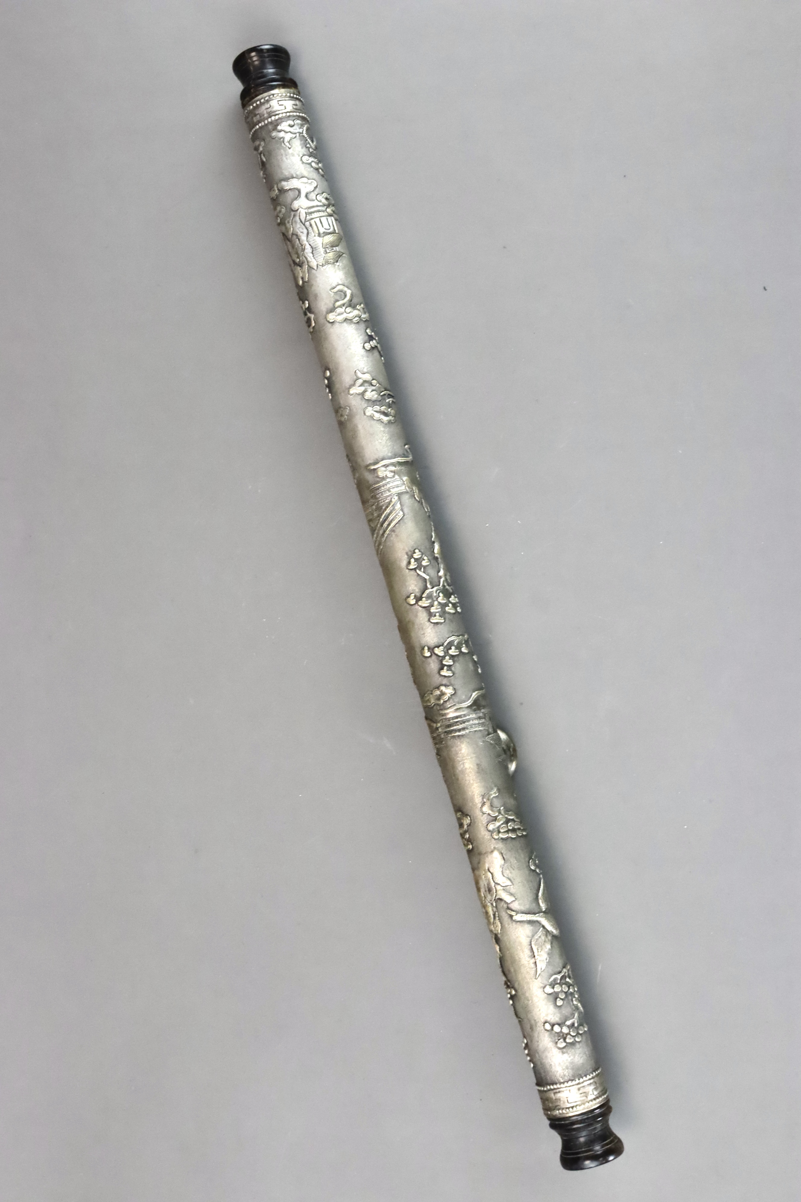 An Unusual Silver Opium Pipe, late Qing dynasty, - Image 8 of 11