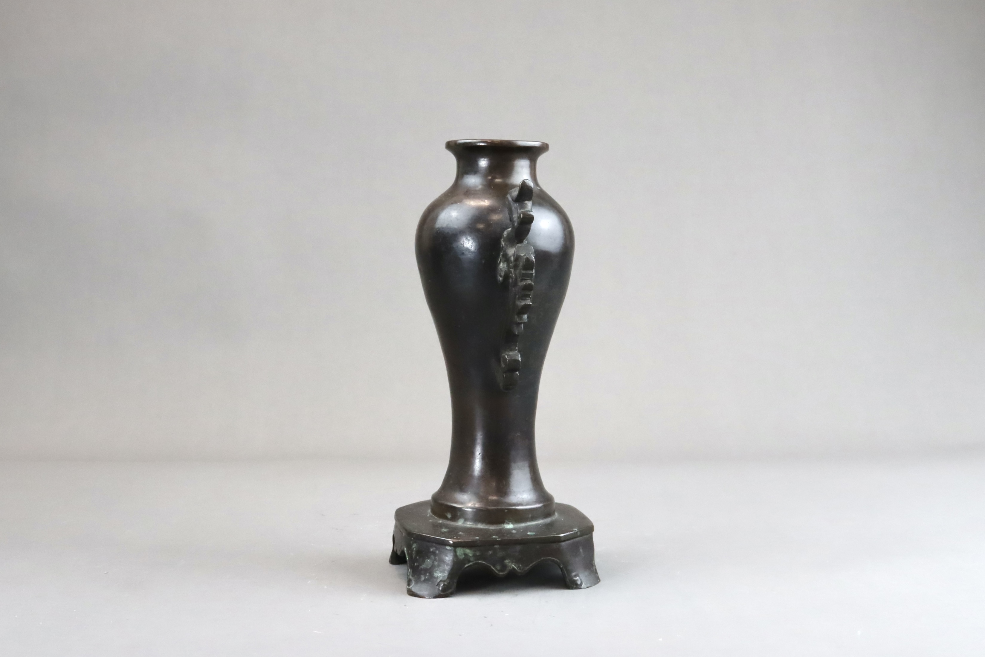 A Bronze Phoenix Handled Vase, Ming dynasty, - Image 3 of 7