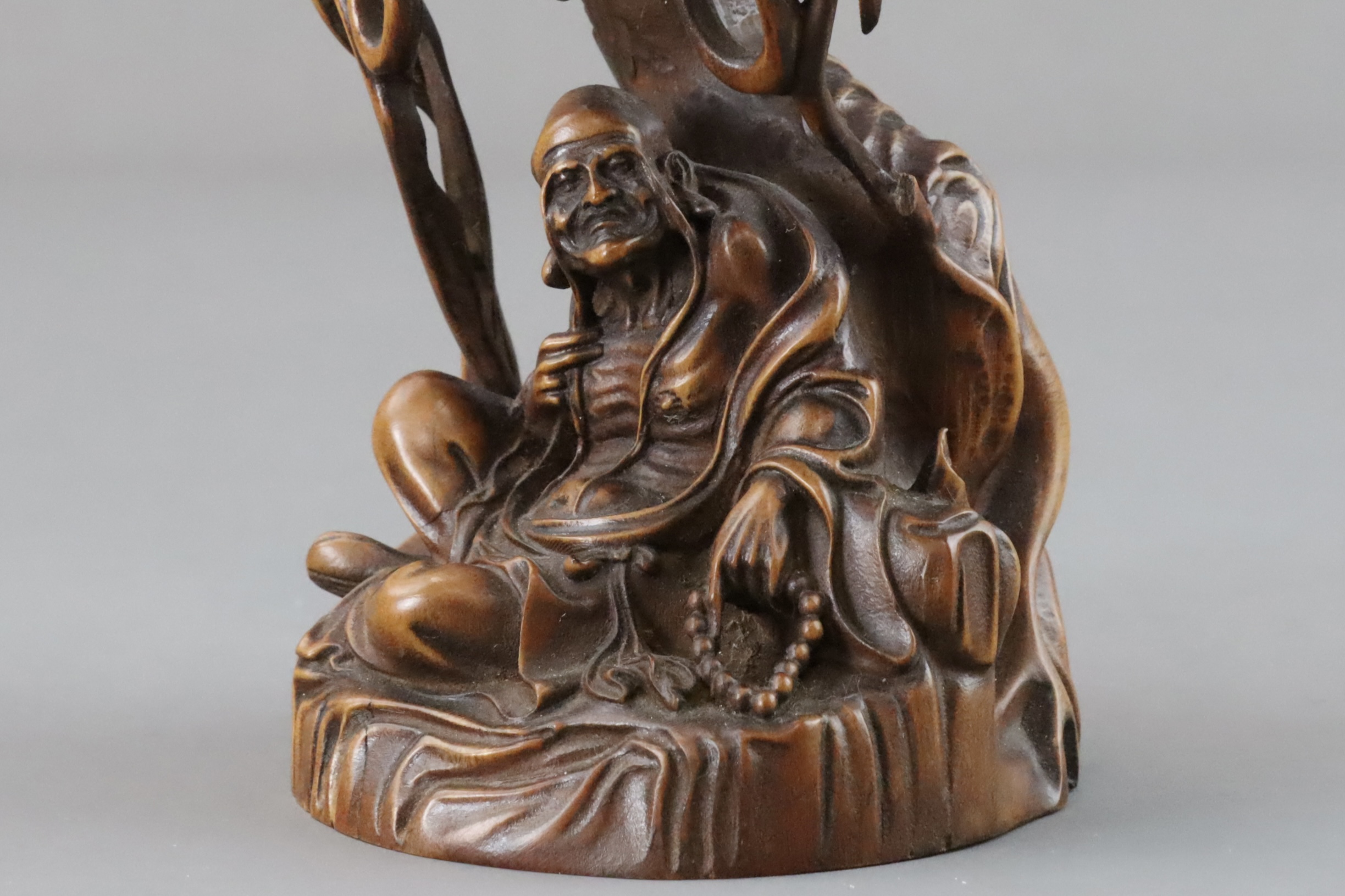 A Boxwood Lohan Group, Qing dynasty - Image 9 of 11