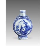 A Blue and White Moonflask with a Mythical Scene, Guangxu,