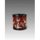 A Hardwood Brushpot, Qing Dynasty