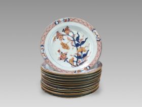 A Set of Thirteen Chinese Imari Plates, Kangxi