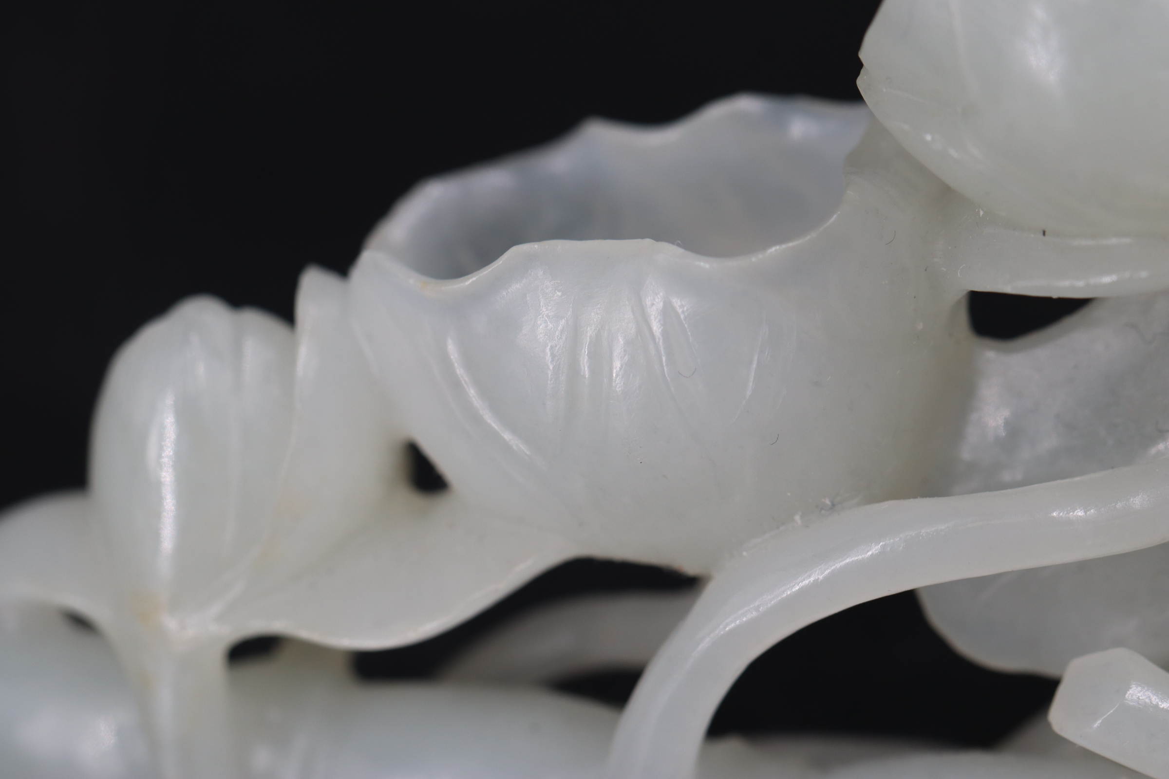 A White Jade Lotus Flower and Root, Qing dynasty - Image 7 of 12