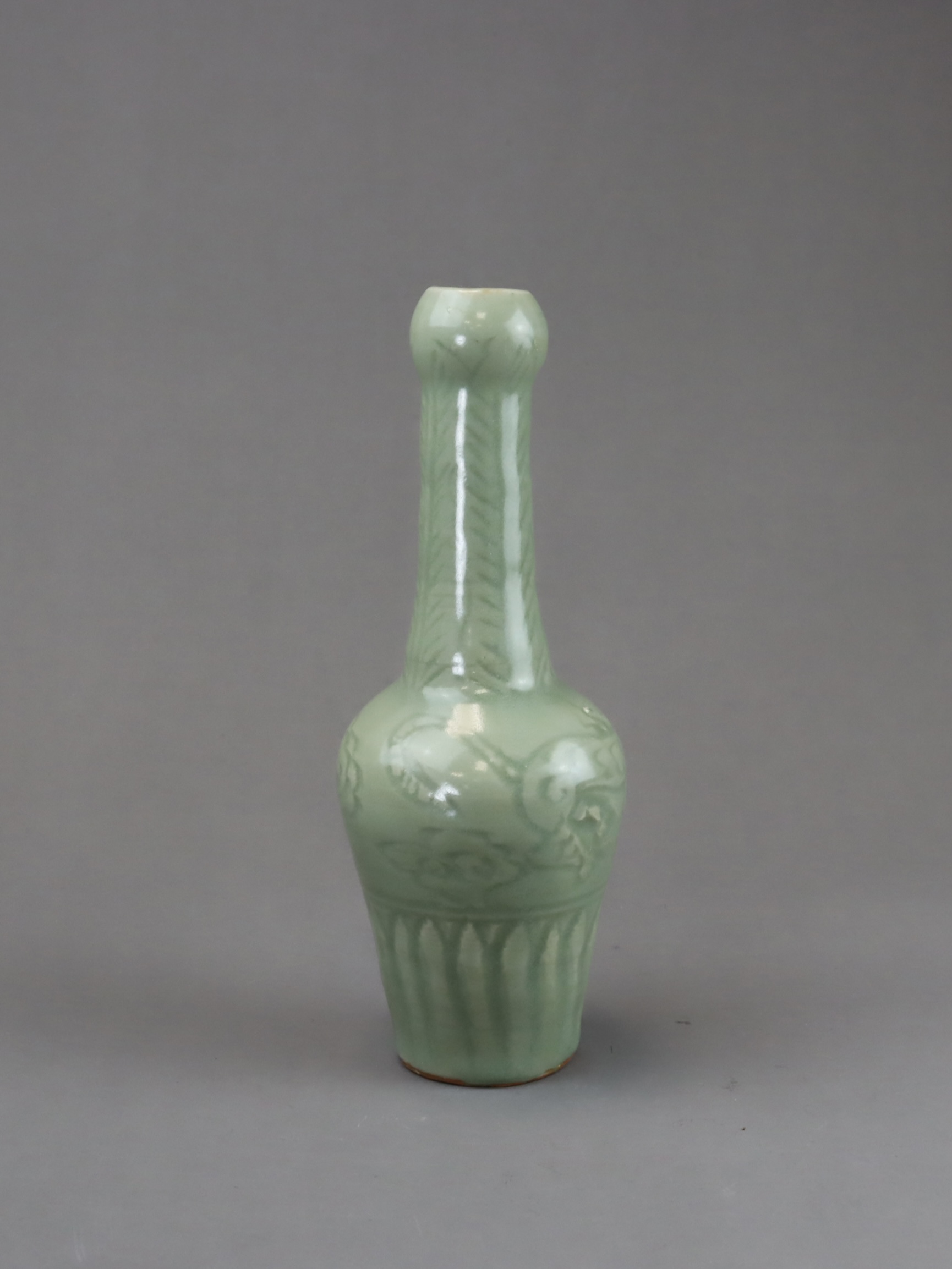 A Rare Longquan Celadon Carved 'Tiger' Vase, Yuan dynasty - Image 2 of 7