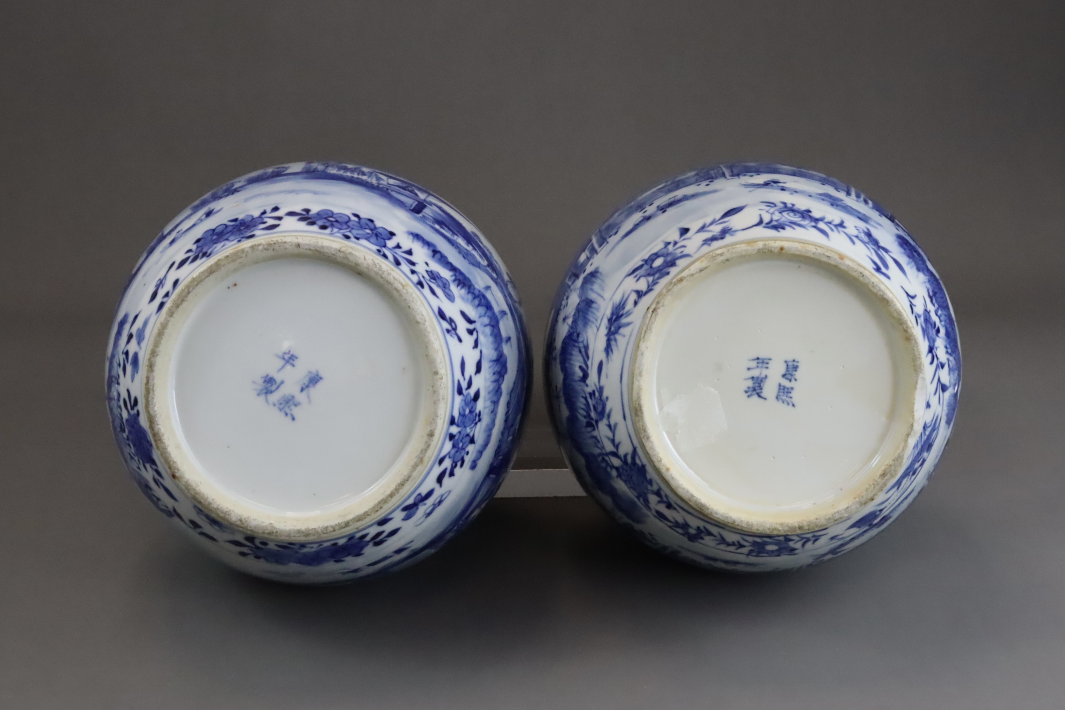 A Pair of Blue and White Double Gourd Vases, 19th century, - Image 12 of 12