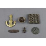 Six Small Bronze or Iron Objects, mainly Tibetan, 19th century and earlier,