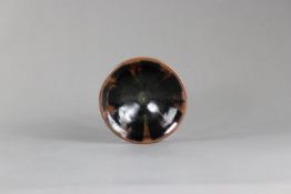 A Rare Yaozhou Russet-splashed Black-glazed Conical Bowl, Jin dynasty