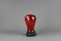 A Copper Red Glazed Meiping, Qing dynasty