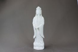 A  blanc de chine  Standing Guanyin, Kangxi,