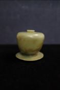 A Sage Green Jade Bowl, Cover and Stand, Guangxu/Republic period