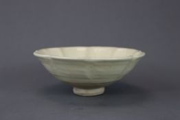 A Cizhou White-glazed Lobed Bowl, Song dynasty