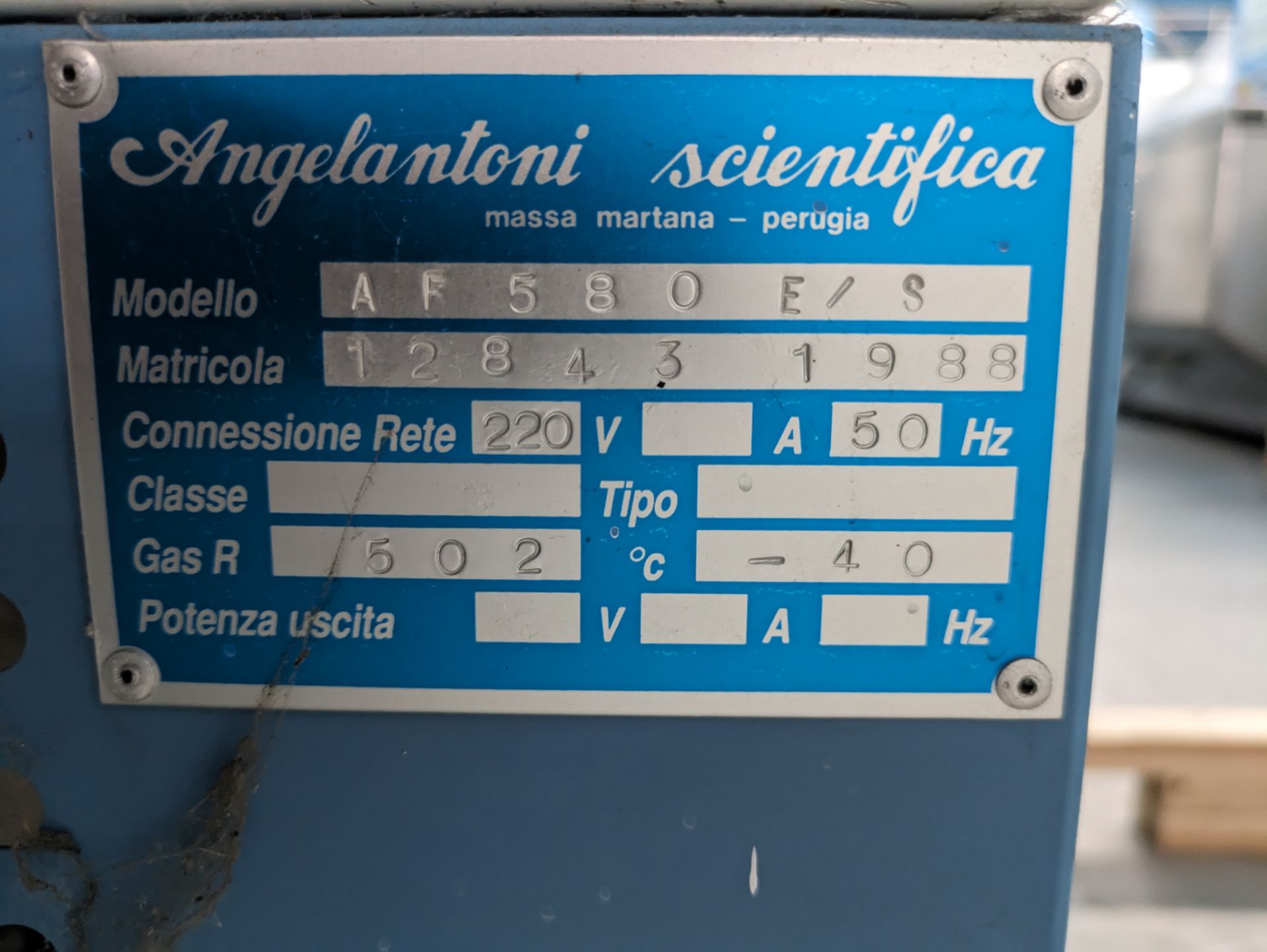 Angelantoni AF58 Lab Fridge - Model AF580 E/S - Year 1988 - Image 3 of 3