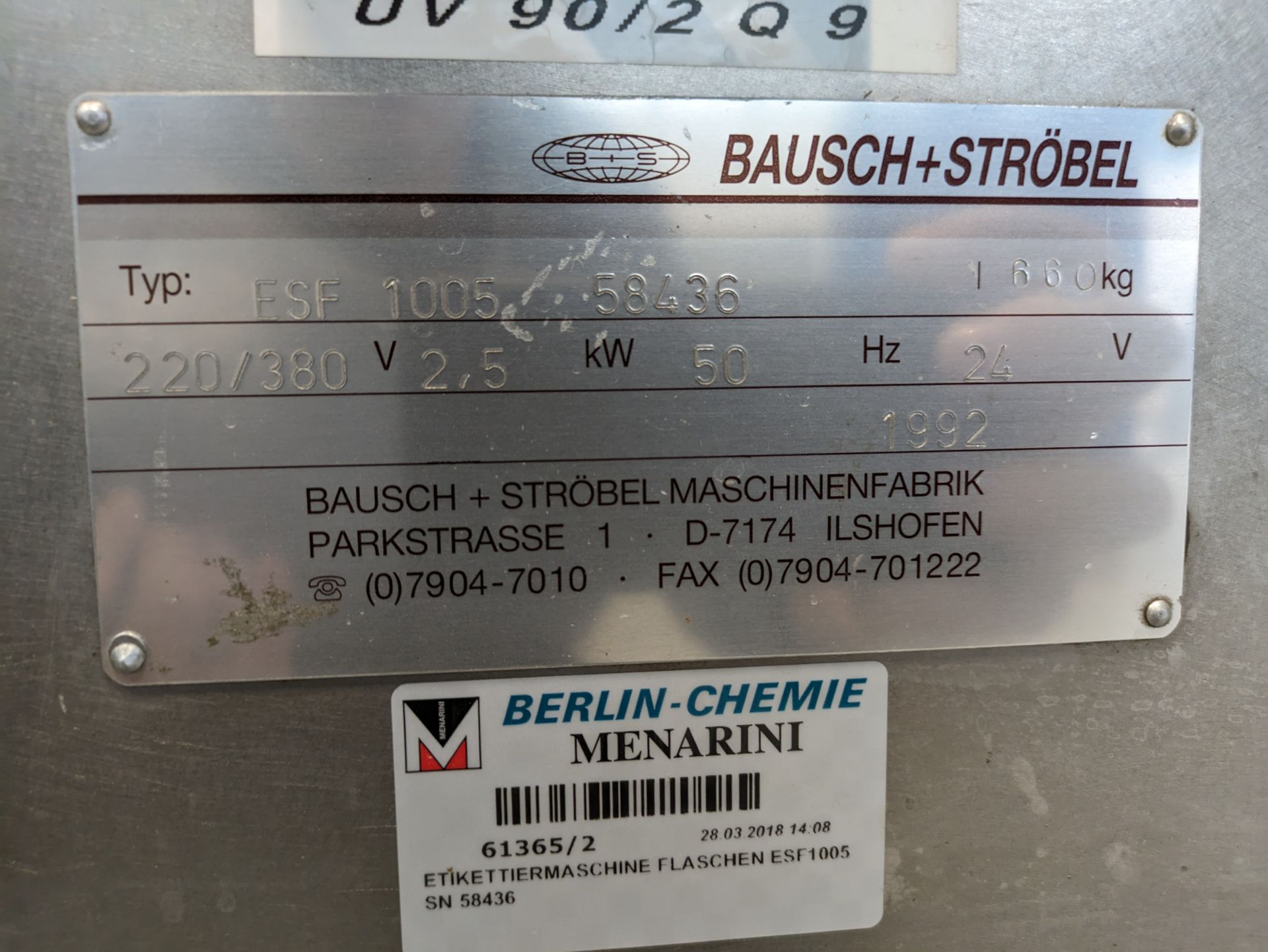 Bausch & Strobel ESF 1005 Labeller - Image 10 of 11