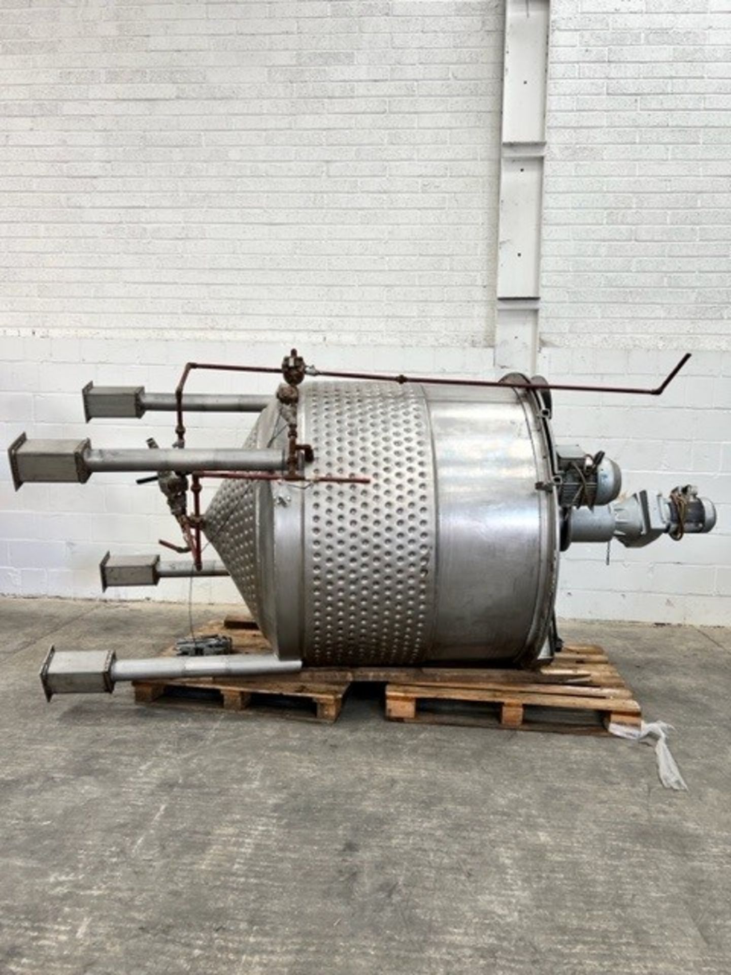 2000 Litre Jacketed Stainless Steel 2-Way Mixing Vessel