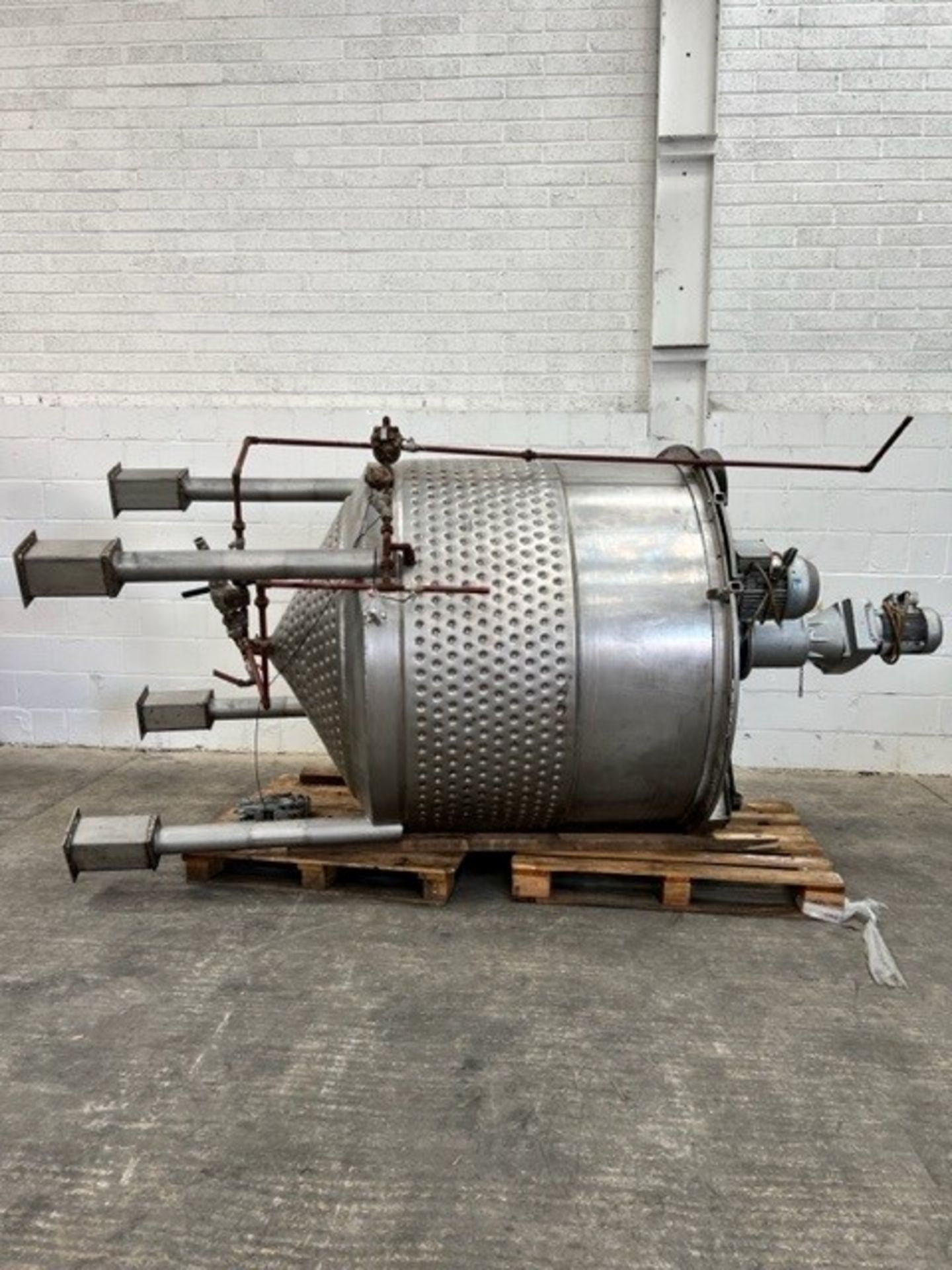 2000 Litre Jacketed Stainless Steel 2-Way Mixing Vessel - Image 2 of 4
