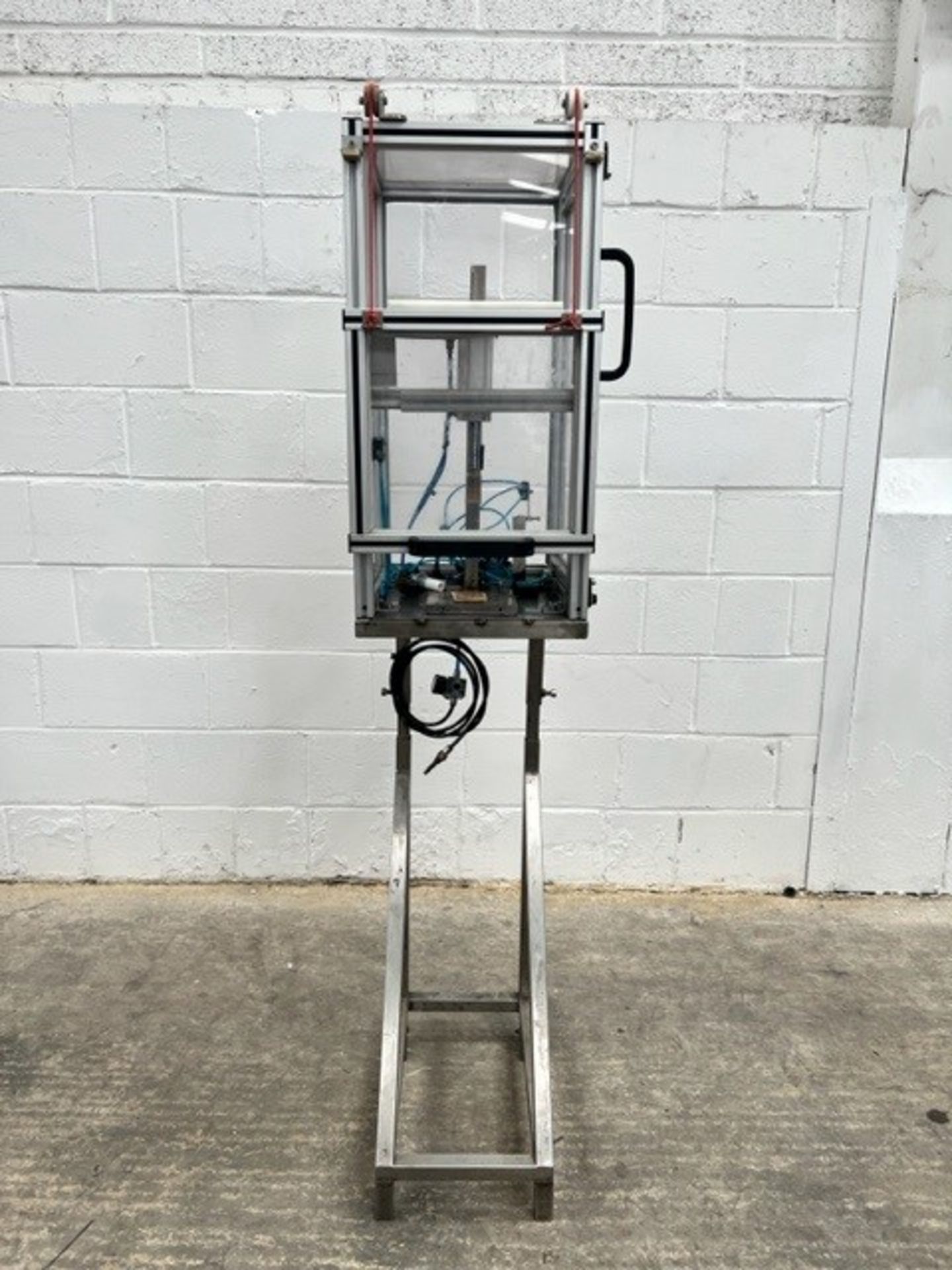 Semi Automatic Single Head Aerosol Capper w Stand