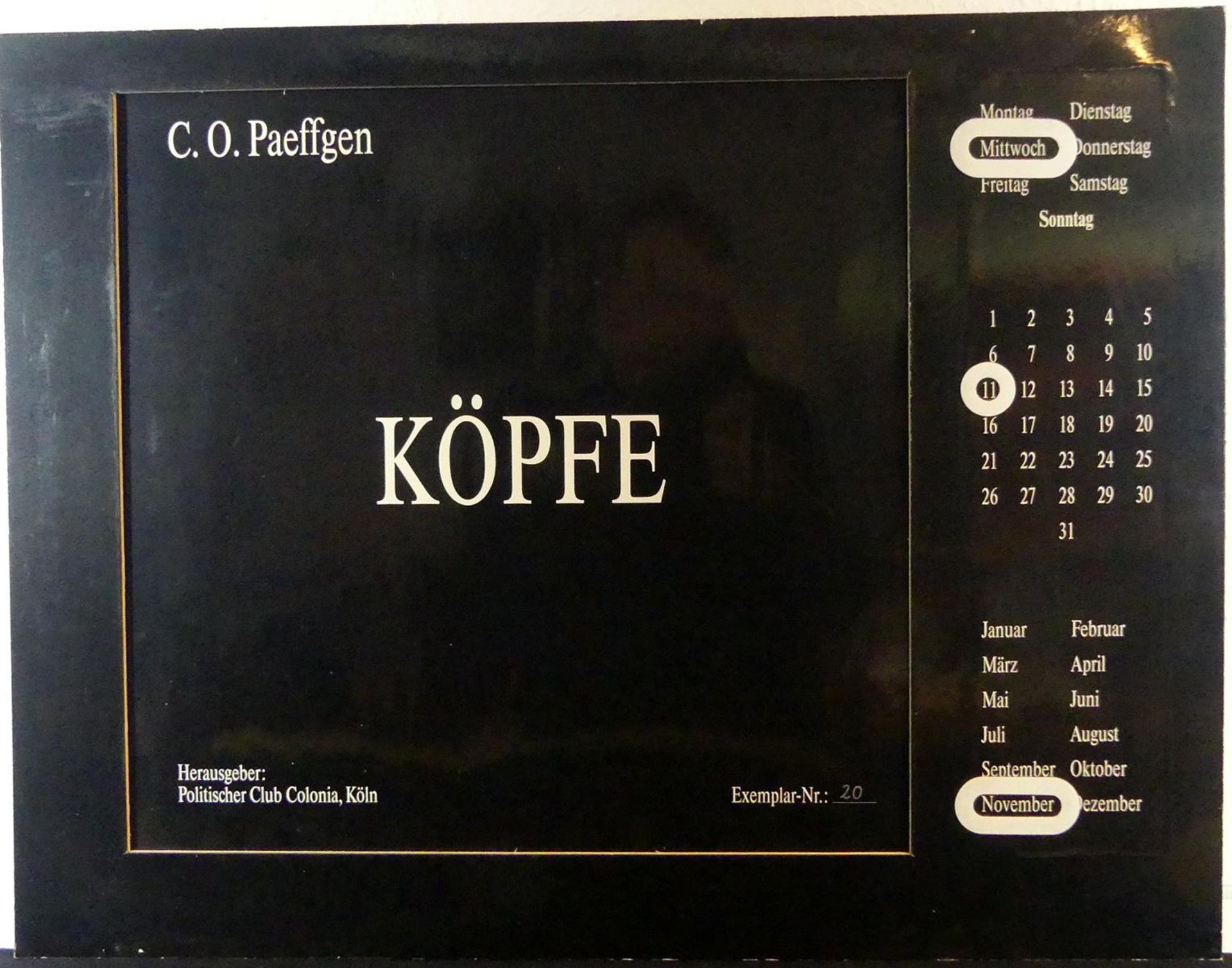 C. O. PAEFFGEN (1933-2019), "Köpfe", Exemplar Nr.: 20,