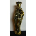 Messingfigur Madonna mit Kind, Hohlguss, durchbrochene Krone, H. ca. 20 cm