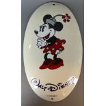 Blechschild, Mini Mouse, Walt Disney, oval, Limited Handmade Edition,