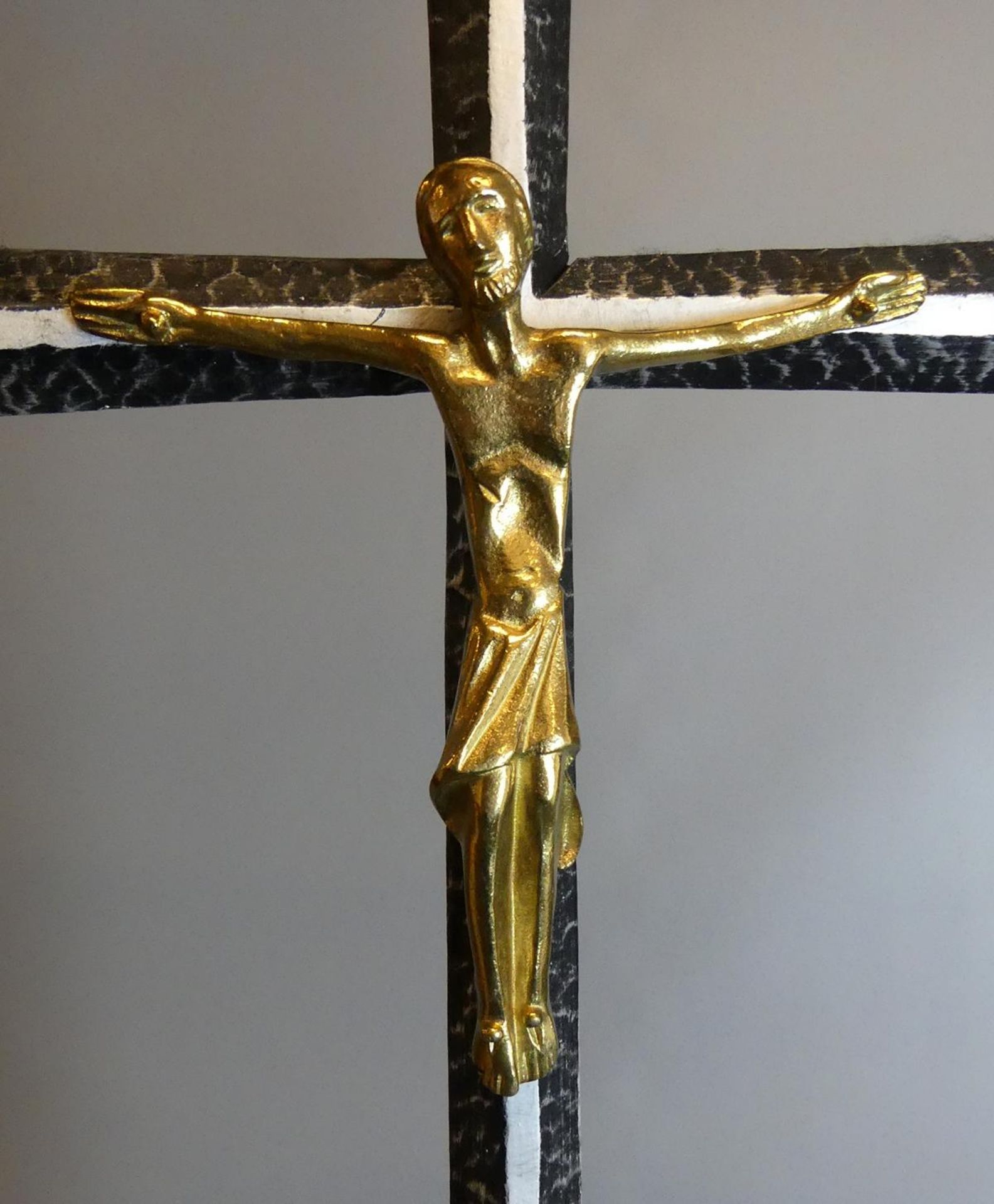 Jesus Christus am Kreuz, Eisen/Messing, H. ca. 202 cm - Bild 3 aus 3