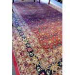 Teppich, rotgrundig, ca. 200 x 288 cm