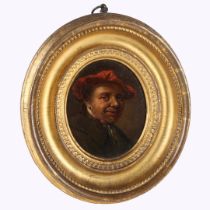 ATTRIBUTED TO EGBERT VAN HEEMSKERCK (DUTCH, 1610-1680) PORTRAIT OF A MAN WEARING A RED CAP.