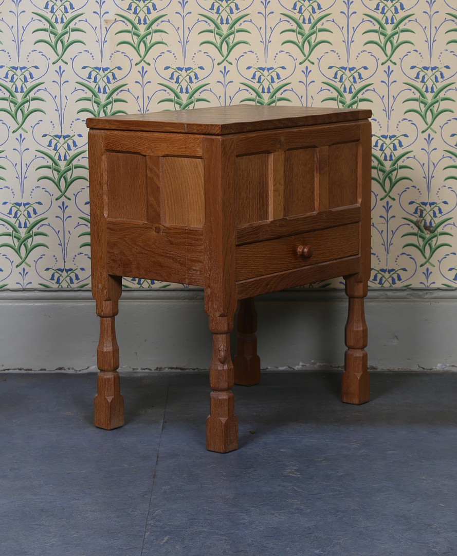 A ROBERT "MOUSEMAN" THOMPSON SEWING TABLE. - Image 2 of 6