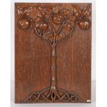 A 19TH CENTURY OAK PANEL.