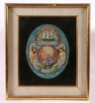 A POLYCHROME PORTRAIT 'RELIEF OF ADMIRAL THE LORD NELSON'.
