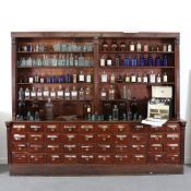 A VICTORIAN AND LATER APOTHECARY CABINET.