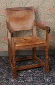 A ROBERT "MOUSEMAN" THOMPSON OAK ARMCHAIR.