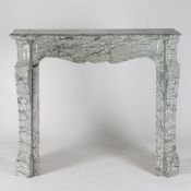 A SUBSTANTIAL MID 19TH CENTURY MARBLE FIRE SURROUND.