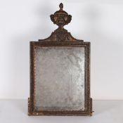 A 19TH CENTURY FRENCH WALL MIRROR.